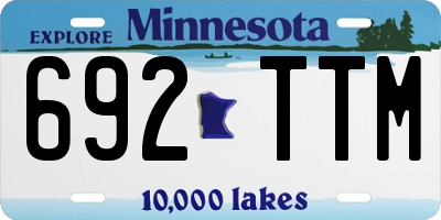 MN license plate 692TTM