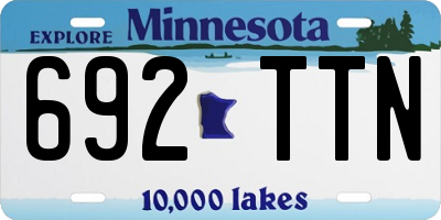 MN license plate 692TTN