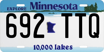 MN license plate 692TTQ