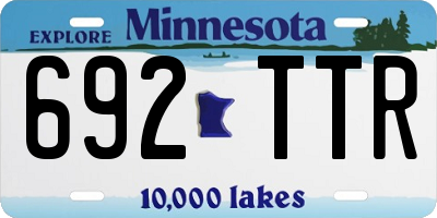 MN license plate 692TTR