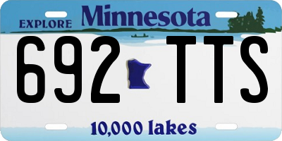 MN license plate 692TTS