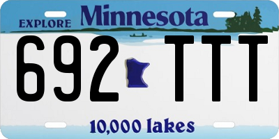 MN license plate 692TTT