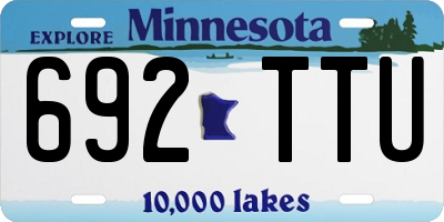 MN license plate 692TTU