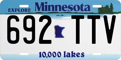 MN license plate 692TTV