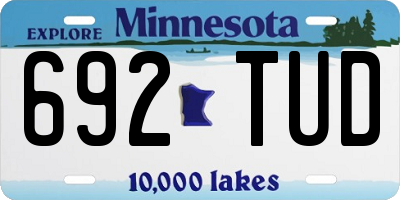 MN license plate 692TUD