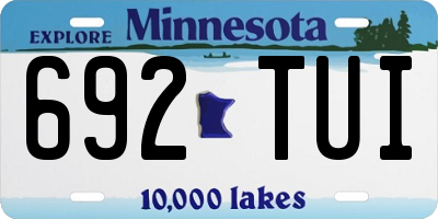MN license plate 692TUI