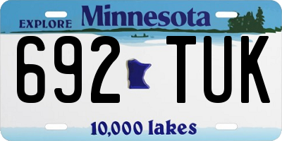 MN license plate 692TUK