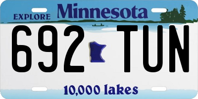 MN license plate 692TUN