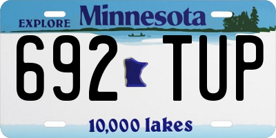 MN license plate 692TUP
