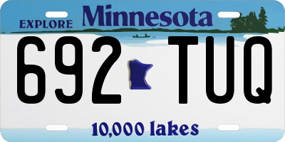MN license plate 692TUQ