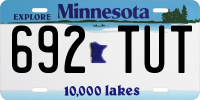 MN license plate 692TUT