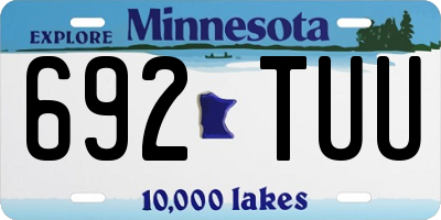 MN license plate 692TUU