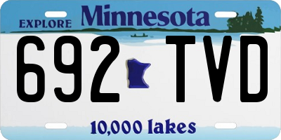MN license plate 692TVD
