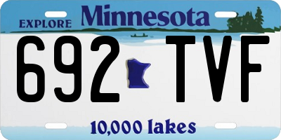 MN license plate 692TVF