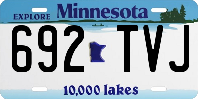MN license plate 692TVJ