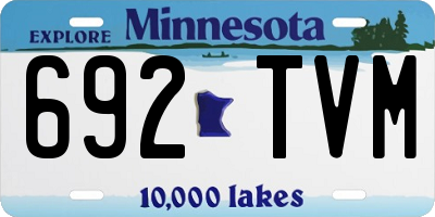 MN license plate 692TVM