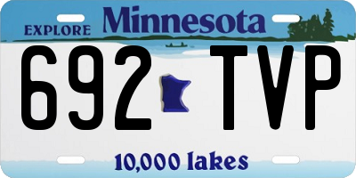 MN license plate 692TVP