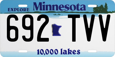 MN license plate 692TVV
