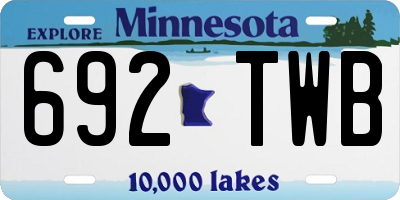 MN license plate 692TWB