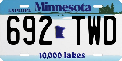 MN license plate 692TWD
