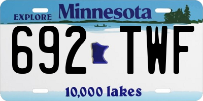 MN license plate 692TWF