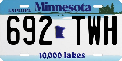 MN license plate 692TWH
