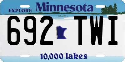 MN license plate 692TWI