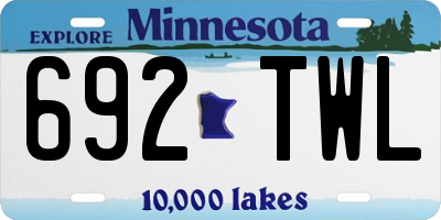 MN license plate 692TWL