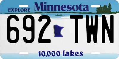 MN license plate 692TWN