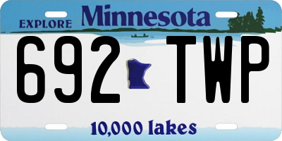 MN license plate 692TWP