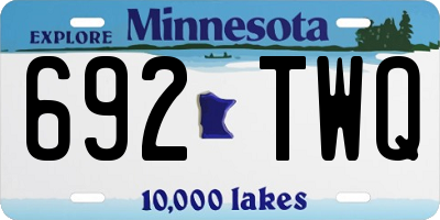 MN license plate 692TWQ
