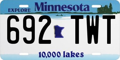 MN license plate 692TWT