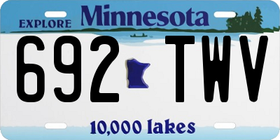 MN license plate 692TWV