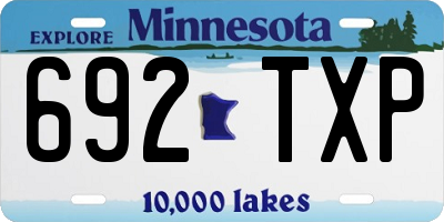 MN license plate 692TXP