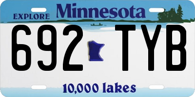 MN license plate 692TYB