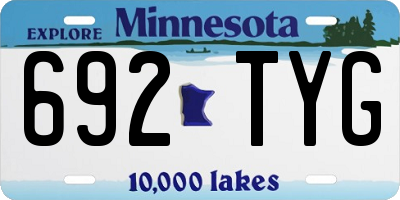 MN license plate 692TYG