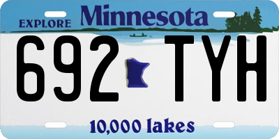 MN license plate 692TYH