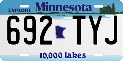 MN license plate 692TYJ