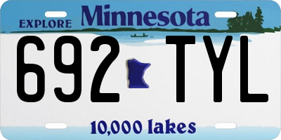 MN license plate 692TYL