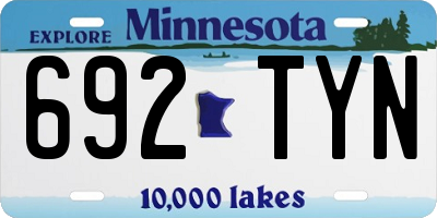 MN license plate 692TYN