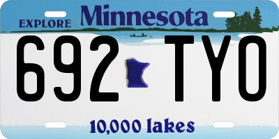 MN license plate 692TYO