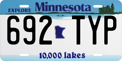 MN license plate 692TYP