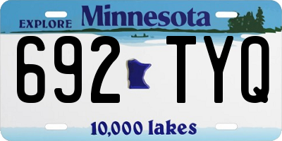 MN license plate 692TYQ