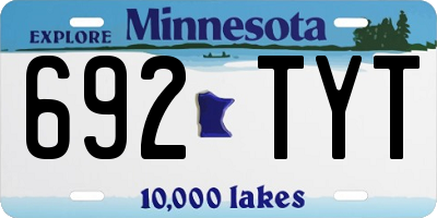 MN license plate 692TYT