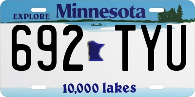 MN license plate 692TYU