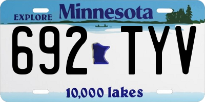 MN license plate 692TYV