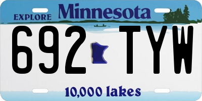 MN license plate 692TYW