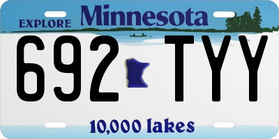 MN license plate 692TYY