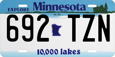 MN license plate 692TZN