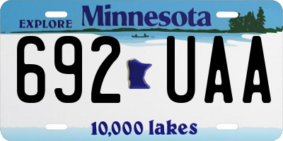 MN license plate 692UAA